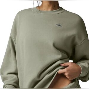 ALO Yoga Sage Green Crew Neck Sweater